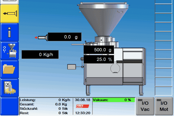 PLC insaccatrice KK500
