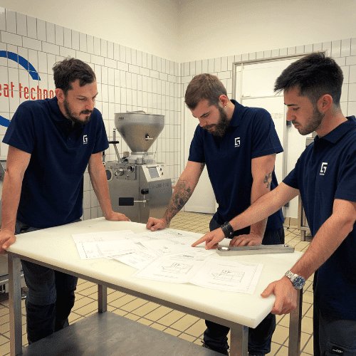 tecnici consultano progetto