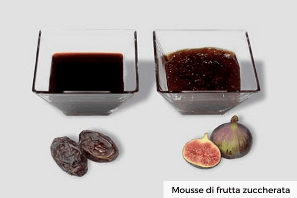 Mousse di frutta zuccherata