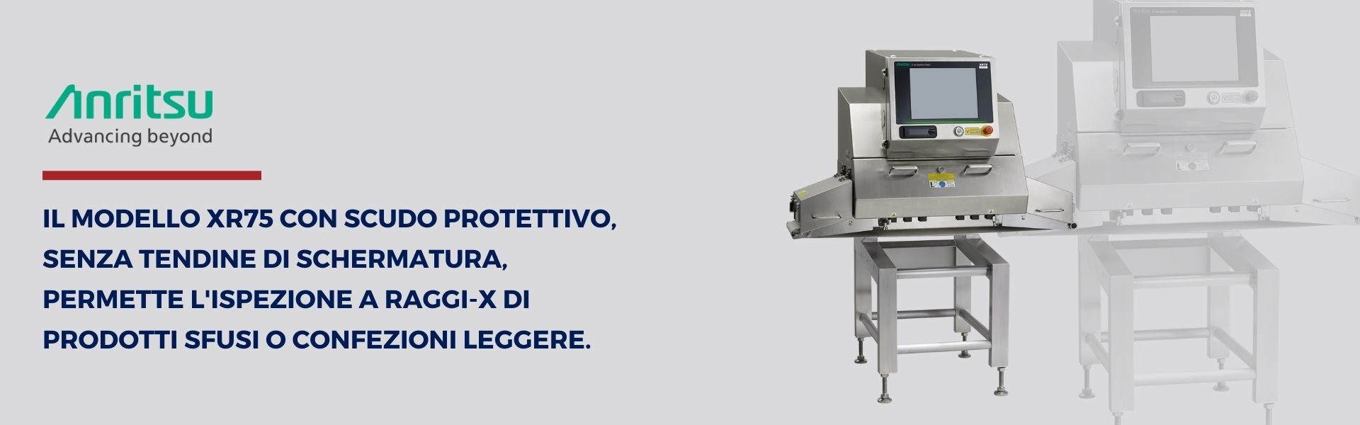 Raggi X per prodotti sfusi e confezioni leggere