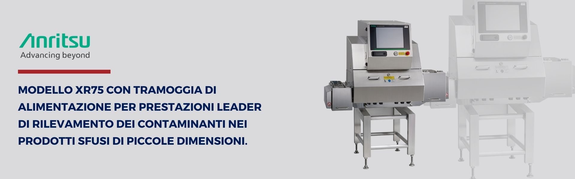 Raggi X con tramoggia di alimentazione